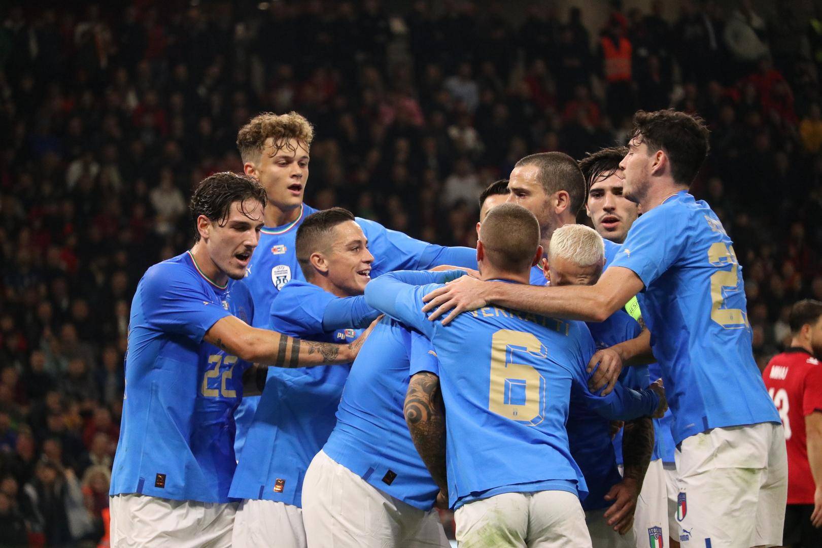 意大利队狂胜阿尔巴尼亚，取得连胜(意大利队狂胜阿尔巴尼亚,取得连胜次数)