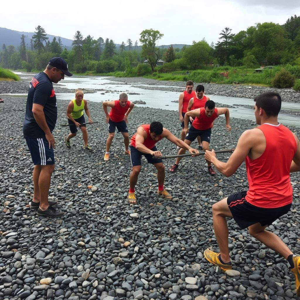 杏彩体育下载-河床教练组强化体能训练，备战关键战